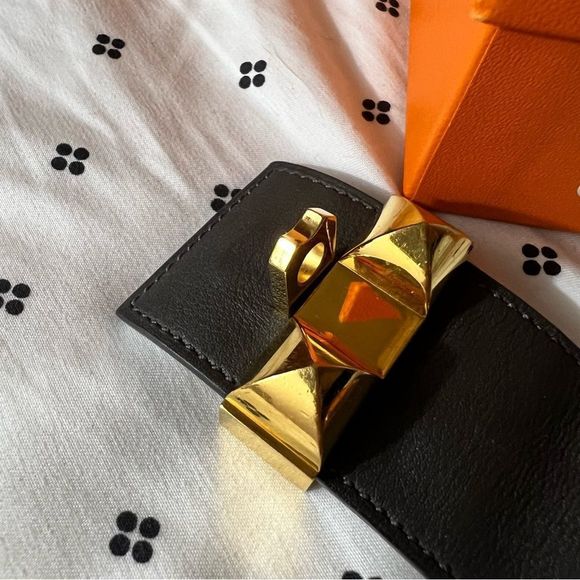 Hermes Box Collier de Chien CDC bracelet cuff S chocolate GHW - Picture 6 of 11